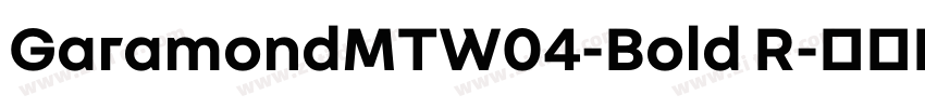 GaramondMTW04-Bold R字体转换